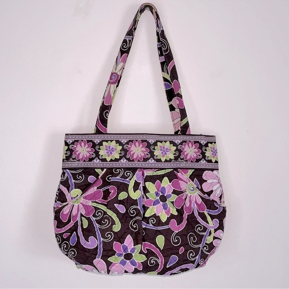 Vera Bradley Floral Shoulder Bag - Pink and Green Morgan bag